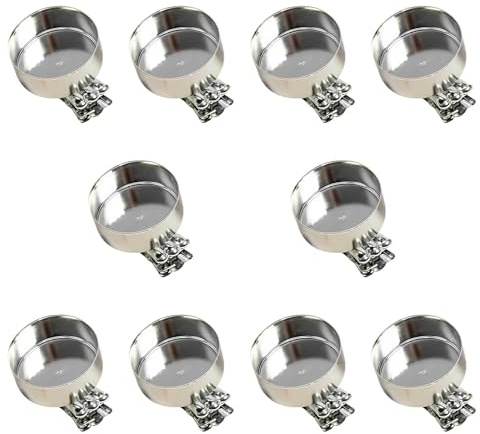 LeeQinersw 10 Stück Metallclips Weihnachtsbaum Kerzenhalter Kerzenständer Eisen Clips Ornamentaufhänger für Tischdeko für Weihnachten Neujahr Geburtstagsfeier Ho, Silber