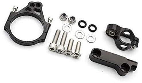 Pexorin Fiber Carbon Stabilizer Motorcycle, 1000 2012-2016, Dämpare Mount Bracket Support Kit Styrstabilisator för motorcykel(BLACK 60 25cm)