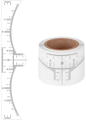 Toyvian Righello Adesivo per Sopracciglia Usa e Getta, Set da 50 Pezzi, Righello Modellatore Trasparente per Mappatura e Posizionamento Preciso, Strumento Professionale per Tatuaggi