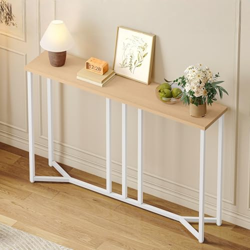 YITAHOME Konsolentisch Schmal, 20 x 100 x 80 cm, Konsolentisch Weiss