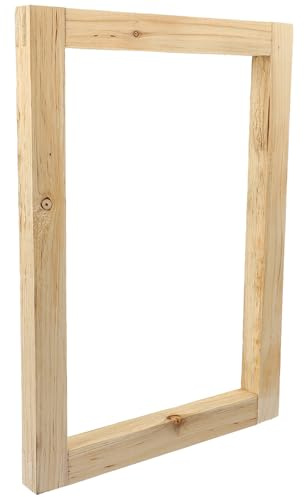 Luxshiny Holz Siebdruckrahmen für Siebmalerei Zubehör Stabiler und Wiederverwendbarer Druckrahmen zum Selbermachen von Mustern Stoff und T Shirts für Selbstgemacht Projekte