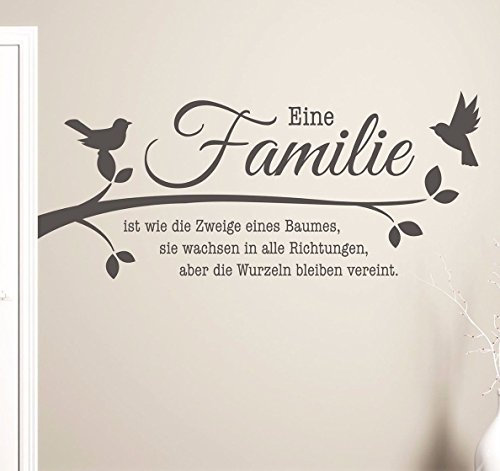 140x58 S-pkm208 Wandtattoo Familie ist wie die Zweige eines Baumes Wandaufkleber Sprüche Wohnzimmer