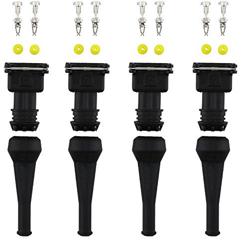 D2D, set di 4 connettori per iniettori di carburante EV1, impermeabili, a 2 vie, per cablaggio dell'iniettore