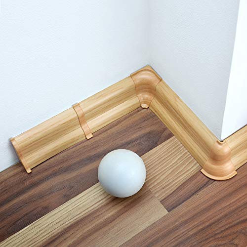 DQ-PP 40m Sockelleisten 52mm PVC Eiche gold Laminatleisten Fussleisten aus Kunststoff Dekore