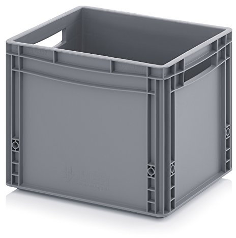 Auer Packaging Contenitore euro, 40 x 30 x 32 cm, 30 litri, con manici, 40 x 30 x 32 cm, impilabile, scatola di plastica, per privati, commerciali, magazzini, garage, hobby