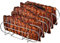 Spareribs Halter Grill – Braten und Rippchenhalter Edelstahl, Aufsatz zur Zubereitung von 5 Spareribs und Braten auf Gas- und Kohlegrill – Backofen- und Spülmaschinengeeignet – 33 x 29 x 8 cm