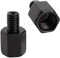 YIKAOMAI Extension pour support de rétroviseur de moto - Vis pour rétroviseur de moto | Vis Riser-Extender pour rétroviseur de moto, convertisseur M8 vers M10 (Noir, M10 vers M8)