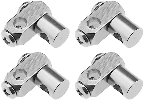 OTOTEC 4 pezzi di ricambio per asta di scarico del lavandino del lavandino, in ottone, cromato, collegamento di ricambio per aste fino a 5 mm di diametro