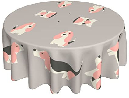 Manteles Papel De Regalo De Caramelos Basset Hound Phirefly Moderno Mantel De Mesa Fácil Mantenimiento Cubremesa 152Cm para Navidad Hogar Fiesta