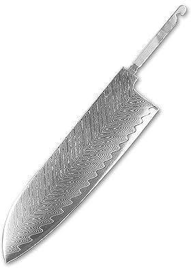 Mannaia for carne affilata fai-da-te Coltello da chef vuoto VG10 Lama in acciaio di damasco Materiale Coltello semilavorato giapponese vuoto