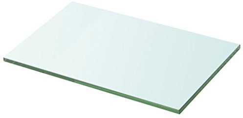 Kavolet 30x20 cm Glasboden Glasscheibe Glasplatte Glasregal Transparent Regalboden Glas Einlegeboden Glasablage für Badezimmer Wandregal Badablage 8 mm stärke
