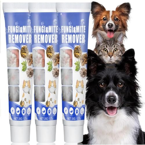 3PCS Dog Mite Remover,Pet Mite Removal Cream,Pet Itch Relief Treatment,Mite Treatment for Dogs,Pet Anti-Mite Cream,Mite Remover for Dog Cream,Dog Itching Skin Treatment,Pet Mite Repellent Cream