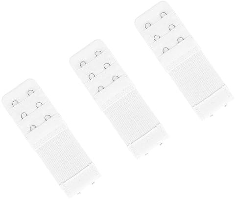 YUGUOLAN 3 Stücke BH-Verlängerer, BH Erweiterung 2 Haken, BH Verlängerung, Bra Extender, Bequem Und Dehnbar, Set Geeignet Gewichtszunahme-Schwangerschaft-Stillzeit (Weiß)