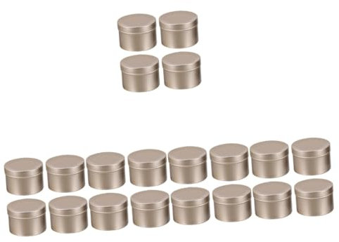Lurrose 20stücke Aluminiumlegierung Kerzengläser Leere Duftkerzenbehälter Weihnachts- -wachstöpfe Für Aromatherapie Handwerk Und Deko