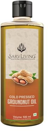Cold Pressed Groundnut Oil, 500 ml, Pure & Natural | Preservative Free | Premium Quality | Cooking Oil | Peanut Oil | Healthy Oil |