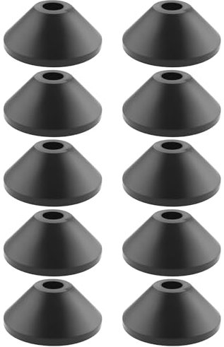 SG Store 10pcs Rondelles en Caoutchouc pour Boulons de Toilettes M6 pour Remplacement de Charnière de Siège de Toilette 25x10x10mm Vis de Réservoir de Toilettes Rondelles Coniques Antidérapantes
