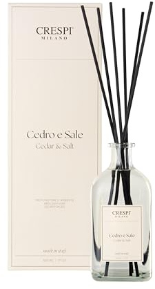 CRESPI MILANO | Profumatore per Ambiente Fragranza Cedro e Sale, Diffusore Profumo Ambiente a Lunga Durata, 500ml