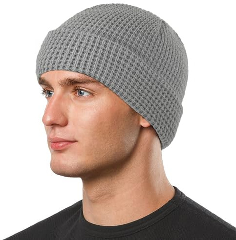 Kiiwah Beanie Mütze Unisex Fischermütze Beanie Warme Wintermütze Retro Trawler Beanie Kurze Strickmütze Skullcap Fisherman Beanie für Herren und Damen In Winter Herbst