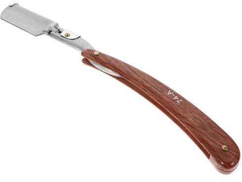 Ipetboom Professioneller Manuelle Holzmaserung Rasierer Für Männer Kompakt Mit Ergonomischem Griff Und Abdeckung Für Gründliche Rasur Zu Hause Und Reisen