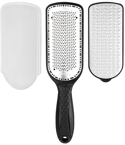 Rikans Limes de pieds 2 en 1 double face pour enlever les peaux dures, grattoir pour pieds pour spa des pieds, salon à domicile – Ensemble de pédicure pour enlever les callosités et les pieds