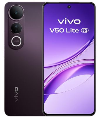 vivo V50 Lite 5G Smartphone, Teléfono móvil Android con hasta 12 GB + 512 GB, Pantalla AMOLED de 6,77 y 120 Hz, Cámara Doble de 50 MP, Batería de 6500mAh, 90W FlashCharge, Negro