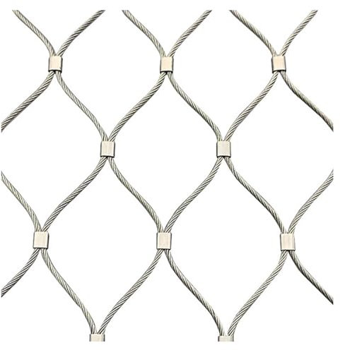 Filet de sécurité en acier inoxydable 304, garde-corps extérieur de balcon, maille de 10 cm, épaisseur 1,5 mm, corde de sécurité pour la protection, dimensions : H 0,8 x L 3 m