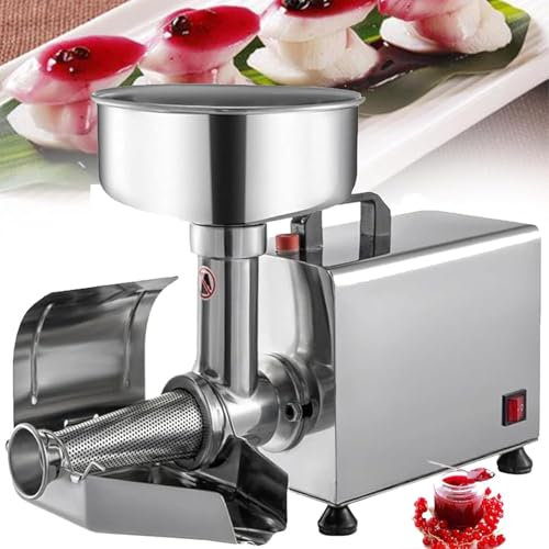GTHTUHFD Passapomodoro, Spremiagrumi Commerciale da 370 W, Spremifrutta Elettrico, Macchina per Marmellate, Passata di Pomodoro E Preparazione di Salse.