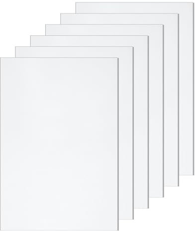 QUARKZMAN 6er-Pack Acrylplatten 8x10 Zoll, 0,1 dicke klare Kunststoffplatten Acrylplatte für Wandhandwerk, Fotorahmen-Displayprojekte, Schilder, Kunstprojekte