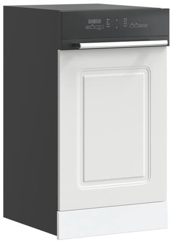 Snsowed Pannello Lavastoviglie Kalmar Bianco 45x1,5x67 cm in Truciolato,Pannello Lavastoviglie da Cucina Moderno,Pannello Lavastoviglie-853647