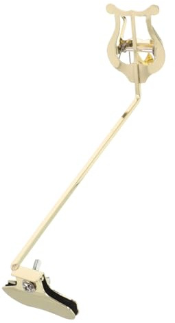 Goldener Saxophon Notenclip aus Metall für Alt und Sopransaxophon | Marschgabel für Marschband und Proben, Flexible Einstellung, Sicherer Klemmmechanismus, Leicht und Tragbar