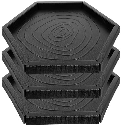 SHINEOFI Lot De 3 Gamelles Hexagonales pour Reptiles Bol d'alimentation Et d'eau en Plastique pour Terrarium Antidérapant pour Tortues Lézards Et Petits Reptiles