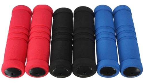 LIGHTAOTAO Cubiertas de Manillar con Tapones para Bicicleta de Antideslizantes de Silicona y Látex, Resistentes al Desgaste, 3 Pares para Ciclismo de Larga Distancia