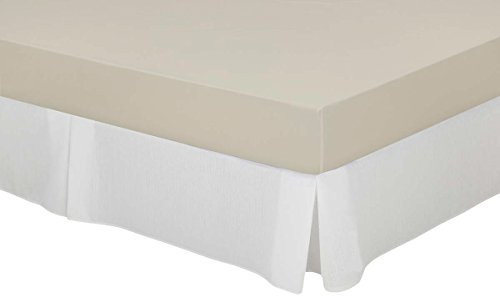 Cassa Luyton - Mantovana giroletto Pieghettata, in Cotone-Poliestere, Colore Bianco, 180 x 200 cm