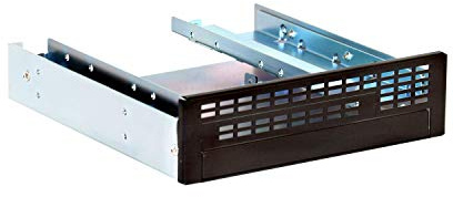 GUANGHSING GHA-FM04, 5,25 Zoll Front Panel Adapter mit Lüftungsschlitzen, Einbaurahmen für 1x Slim CD-ROM/1xSlim FDD/1x 2,5 Zoll (2,5) in 1x 5,25 Zoll (5,25) Einbauschacht, offen, 5,25 inch Bay