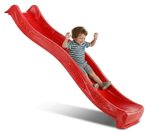 DEMMELHUBER Rutsche WATERSLIDE 2,30 mit Wasseranschluss, Wellenrutsche, Rot | Gartenrutsche, Kinderrutsche, Wasserrutsche