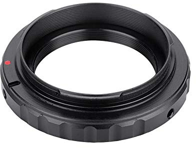 ASHATA T/T2 Mount Adapter Aluminum T Ring Adapter for EF DSLR 650D 60D 550D Camera, etc.- Black