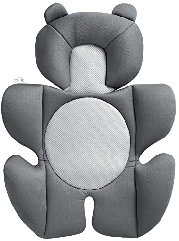 storchenbeck Babyautositz Kissen Autositz-Einsatz Sitzauflagen Universal für Kinderwagen Autositz Hochstuh (Grau)