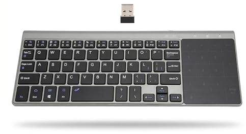 Kabelloses Tastatur-Touchpad mit Touchpad, 2,4 G Kabellose QWERTY-Tastatur mit Trackpad, Tragbare Ultradünne, Ergonomische Schreibmaschine, für Computer-Laptop-Tablet