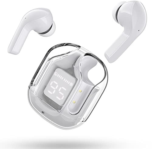 ACEFAST T6 Ecouteurs Bluetooth sans Fil Sport, Oreillette Intra-Auriculaire ENC Réduction de Bruit, Son HiFi, Affichage de la Batterie, Contrôle Tactile, Gris