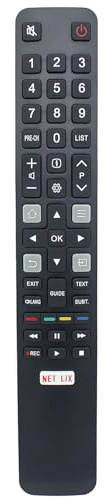RC802N YAI2 Télécommande de rechange pour TV TCL 65P4USM 50E18US 55E18US 55S6000FS 49C2US 55C2US 65C2US 75C2US 75C2US 32S6000S 40S6000FS 43S6000FS 43S6000F9S6000 0FS