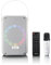 Lenco BTC-060 tragbare Karaoke-Maschine - Bluetooth 5.2-20 Watt RMS - 2 Lautsprecher - Mikrofon - Fernbedienung - integrierter Akku - Lichteffekte - weiß