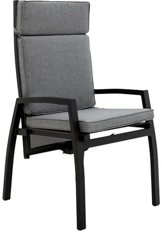 OUTLIV. Perth Gartensessel, 60x67x110cm, verstellbar, Anthrazit/Hellgrau | Aluminium und Polyester; verstellbar und mit Rückenlehne; 60x67x110cm; Anthrazit/Hellgrau; komfortabel, flexibel