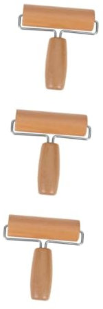 MAGICLULU 3St Nudelholz aus Holz kitchen helper kitchenaide baking Backwerkzeug Teigausroller Teigbearbeitung Backrolle Mini Pizza Teigrolle Pizzaroller Rolle zum Backen Teigwalze Hölzern