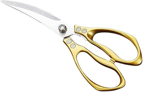 Edelstahl Küchenschere 1 Stück Multifunktional, Gold, für Lebensmittel | Bequemer Griff, Müheloses Schneiden, Geeignet für Restaurant und Hotel, Einfache Ausführung