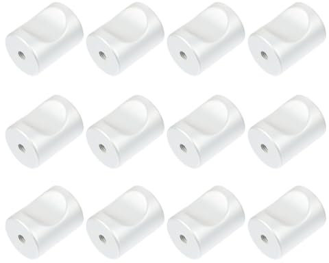 Hemobllo 12 Pack Cylindrical Knobs Aluminum Alloy Cabinet Door Handles Single Hole Handles for Furniture Bedroom Kitchen