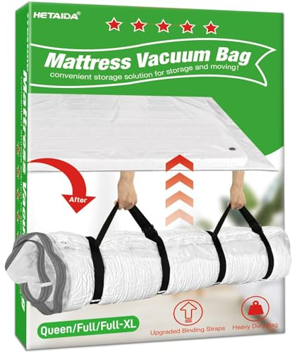 Vakuumbeutel für Matratzen 200x240cm Vakuumversiegelte Beutel für Umzug Und Lagerung von Matratzen Wasserdicht Matratzenschutz Kompression platzsparer matratzenhülle mit Riemen