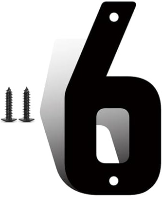 Numeri civici in ferro 3/4/5/6/7/8 pollici con viti numeri porta neri in ferro numeri civici 0-9 lettere A-Z numeri per indirizzo impermeabili decorativi per esterno per casa cassetta postale(6,6inch)