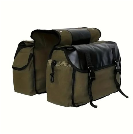 Borse Sella Moto Viaggio Per Borse Laterali Per Moto Shadow Borse Da Viaggio In Tela Impermeabile Borsa Moto Posteriore(Green)