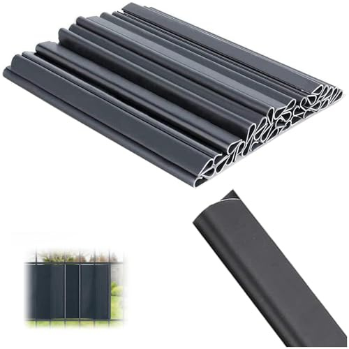 Jiavlyx 40 Pièces Clips De Fixation en PVC, 19×1.5cm Clips De Fixation en PVC Brise Vue, Clips De Fixation Brise Vue Cloture, PVC Fixation Bandes De Fixation, pour Le Jardin Et La Clôture