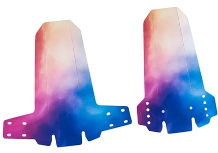 Jiuvaso 2 Pezzi Parafango per Bicicletta Kit Paraspruzzi Protezione Bici Deflettore Sporco in PP Flessibile con Installazione Rapida Adatto per Ciclisti E, Blu Rosso